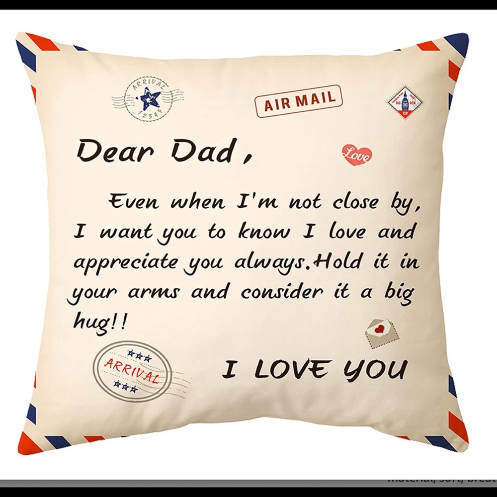 Dad Envelope Pillow Cover 18” x 18”